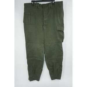 Vintage Belgian Army Seyntex Pants Mens Medium Green Cargo Military 70s 40x31